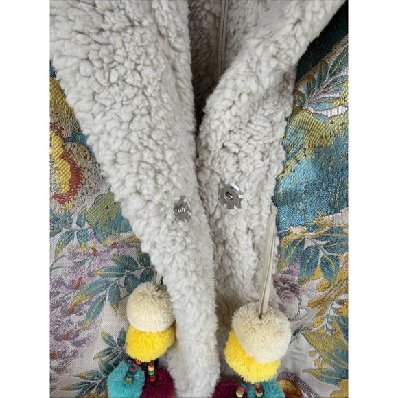 NWT Johnny Was Multicolor Faux Sherpa Lined Jacket #1224 Size LARGE - Picture 3 of 5